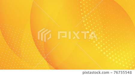 Abstract orange background with wavy lines and dots - Vector 76735548