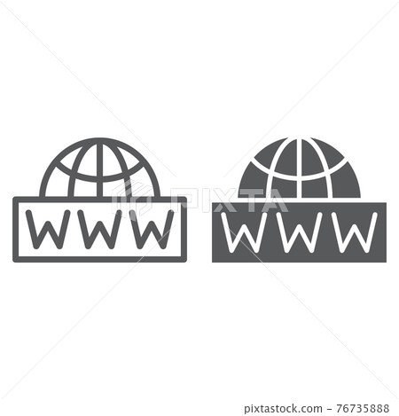 World wide net line and glyph icon, communication and network, internet sign, vector graphics, a linear pattern World wide net line and glyph icon, communication and network, internet sign, vector graphics, a linear pattern 76735888