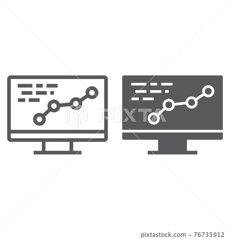 Development line and glyph icon, optimization and coding, computer sign, vector graphics, a linear pattern Development line and glyph icon, optimization and coding, computer sign, vector graphics, a linear pattern 76735912