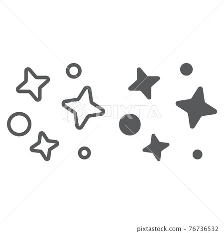 Galaxy line and glyph icon, universe and astronomy, space sign, vector graphics, a linear pattern on a white background. 76736532
