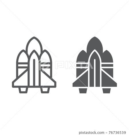 Spacecraft line and glyph icon, astronomy and spaceship, rocket sign, vector graphics, a linear pattern Spacecraft line and glyph icon, astronomy and spaceship, rocket sign, vector graphics, a linear pattern 76736539