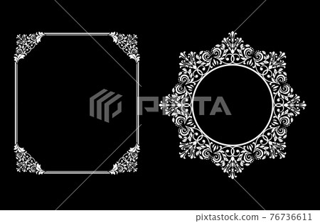 Set of decorative frames Elegant vector element  76736611