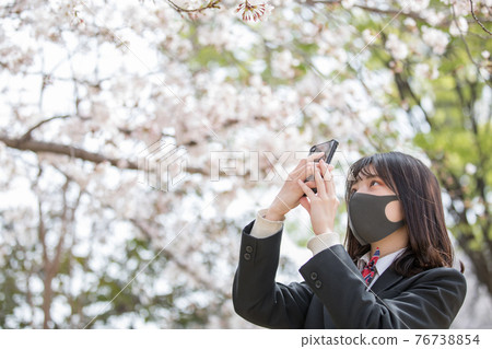 射櫻花的女高中生 射櫻花的女高中生 76738854