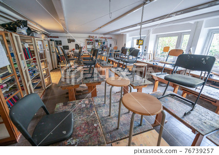 abandoned old vintage dark classroom in an old school in germany with left interior lost place abandoned old vintage dark classroom in an old school in germany with left interior lost place 76739257