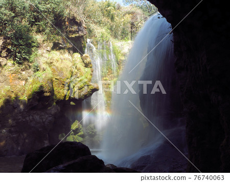 Ameushino Falls with a rainbow in the morning sun Taketa City, Oita Prefecture Ameushino Falls with a rainbow in the morning sun Taketa City, Oita Prefecture 76740063
