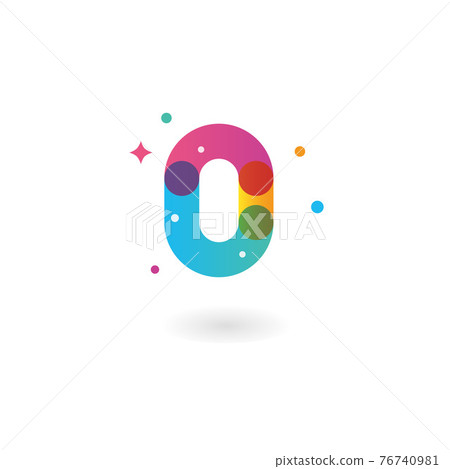 彩色數字0徽標 76740981