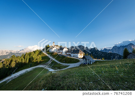 Small Village of Lussari or Monte Santo di Lussari - Julian Alps Italy 76741208
