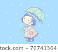 Rain and girls 76741364