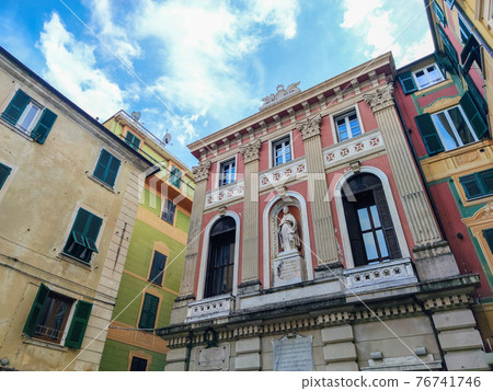 varazze medieval village painted houses by the sea liguria italy city hall place 76741746