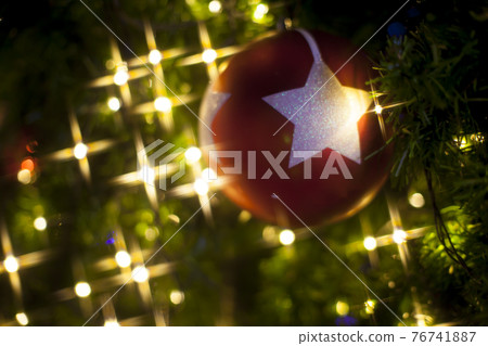 Closeup of Christmas-tree decorations 76741887