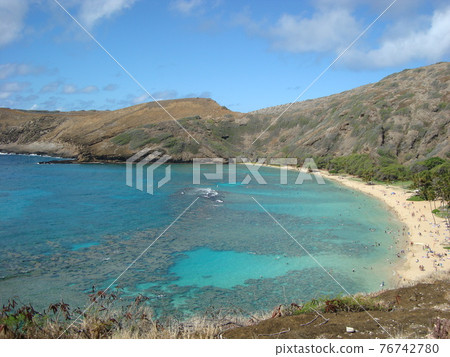 Hanauma Bay, a nature reserve with admission and a fee 76742780