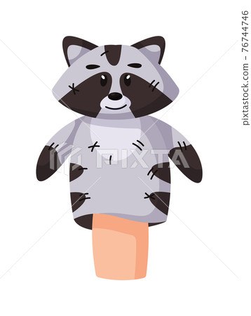 raccoon hand puppet