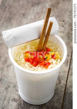 Take away noodles with vegetables Take away noodles with vegetables 76745375