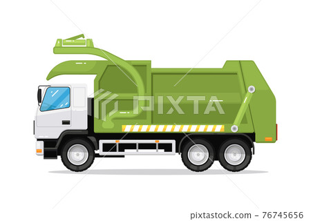 City garbage truck isolated on white background 76745656