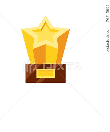 Award gold star winner prize for achievement isolated Award gold star winner prize for achievement isolated 76745695