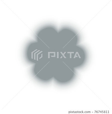 Flower bud plant transparent shadow on white 76745811