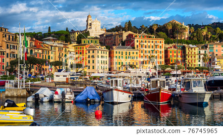 Santa Margherita Ligure port and Old town, Rapallo, Genoa, Italy Santa Margherita Ligure port and Old town, Rapallo, Genoa, Italy 76745965