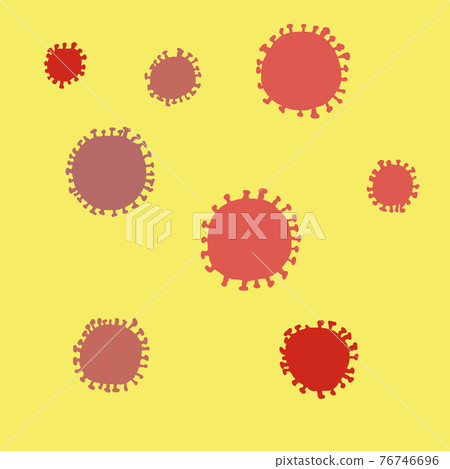 Hand-painted simple corona virus, simple, vector Hand-painted simple corona virus, simple, vector 76746696