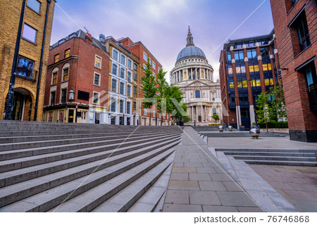 London cityscape with St Paul's Cathedral, England, UK London cityscape with St Paul's Cathedral, England, UK 76746868