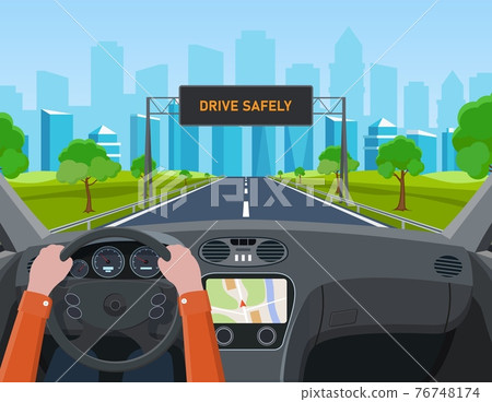Drive safely concept. Drive safely concept. 76748174