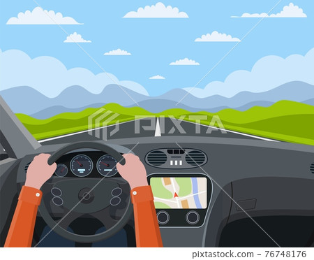 Vehicle salon, inside car driver 76748176