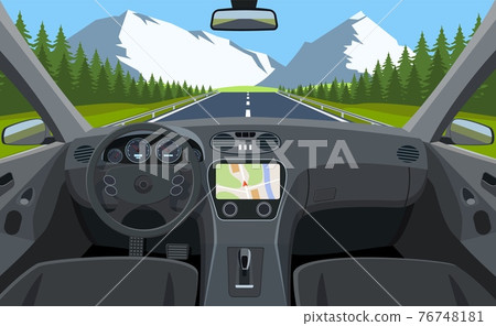 Vehicle salon, inside car driver Vehicle salon, inside car driver 76748181