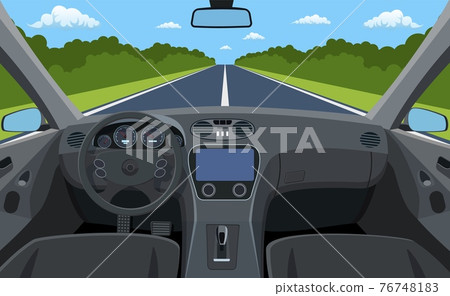 Vehicle salon, inside car driver Vehicle salon, inside car driver 76748183