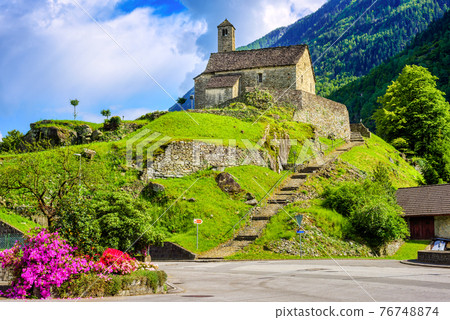 Santa Maria del Castello church in Giornico, Switzerland Santa Maria del Castello church in Giornico, Switzerland 76748874