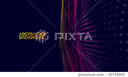 Music wave purple background. Abstract big data flow dark blue background. Vector sound wave digital technology abstract. Music wave purple background. Abstract big data flow dark blue background. Vector sound wave digital technology abstract. 76749940