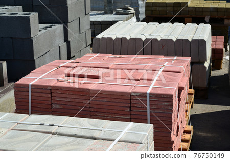 pavement tile in piles outdoors 76750149