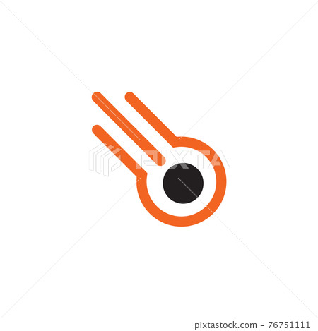 Moving meteor logo design template Moving meteor logo design template 76751111