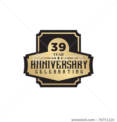 39th celebrating anniversary logo design template 76751120