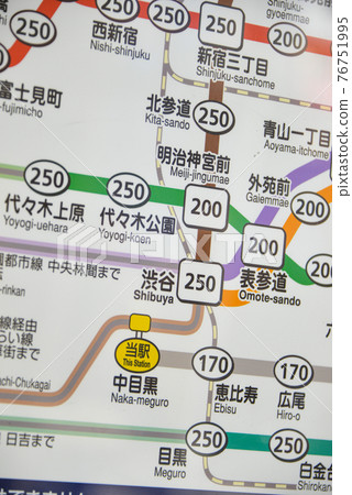 東京Metro地鐵日比谷線中目黑站票價表 76751995