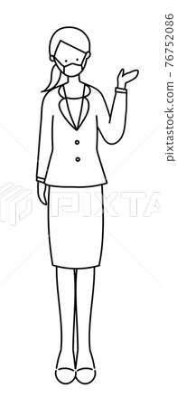Business suit female mask illustration simple Business suit female mask illustration simple 76752086