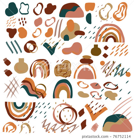 Hand drawn various shapes 76752114