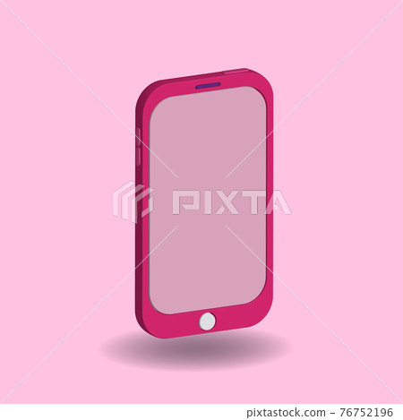 Pink cellular phone isolated on pastel background. 3D Cartoon vector illustration for design element. cute, girly, minimalism, trendy, fashionable. Pink cellular phone isolated on pastel background. 3D Cartoon vector illustration for design element. cute, girly, minimalism, trendy, fashionable. 76752196