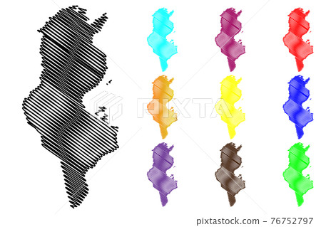 Tunisia map vector Tunisia map vector 76752797