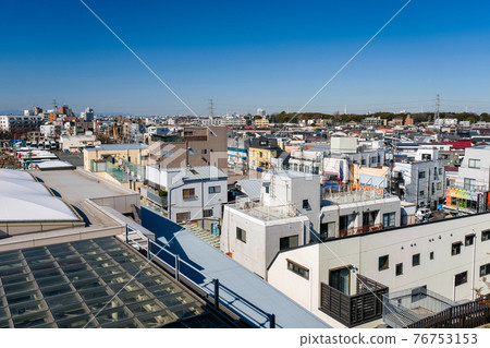 Cityscape from the roof of Eifukucho Station, Suginami-ku, Tokyo 76753153