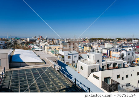 Cityscape from the roof of Eifukucho Station, Suginami-ku, Tokyo 76753154