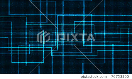 Light Blue Circuit Microchip on Technology Background,neon Digital and security Concept design,Free Space For text in put,Vector illustration. 76753300