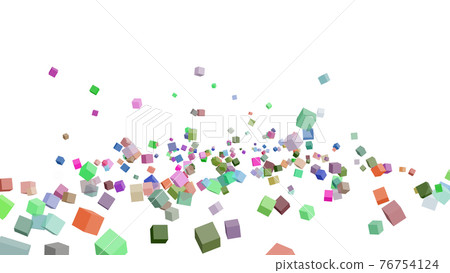 CG cube Many rolling cubes CG cube Many rolling cubes 76754124