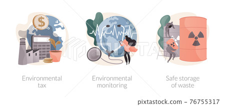 Fighting environmental problems vector concept metaphors 76755317