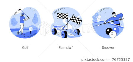 Professional sport abstract concept vector illustrations. Professional sport abstract concept vector illustrations. 76755327