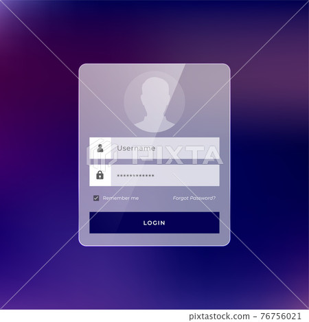 shiny login page template form design - Stock Illustration [76756021 ...