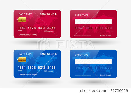 red and blue credit card mockup template design red and blue credit card mockup template design 76756039