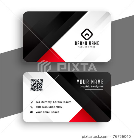 red and black business card template design red and black business card template design 76756040