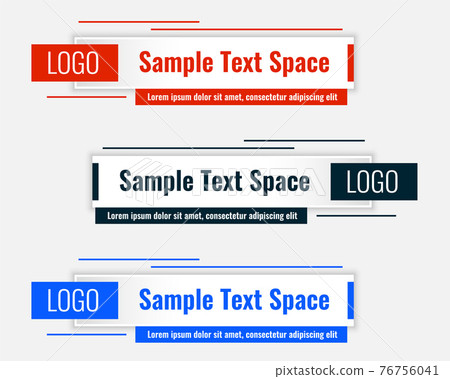 rectangular lower third modern template design rectangular lower third modern template design 76756041