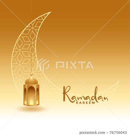 realistic ramadan kareem golden greeting design realistic ramadan kareem golden greeting design 76756043