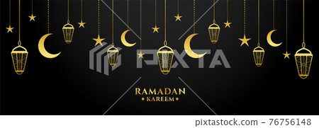 ramadan kareem golden and black decorative banner design ramadan kareem golden and black decorative banner design 76756148