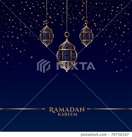 ramadan kareem card with islamic hanging lanterns ramadan kareem card with islamic hanging lanterns 76756187